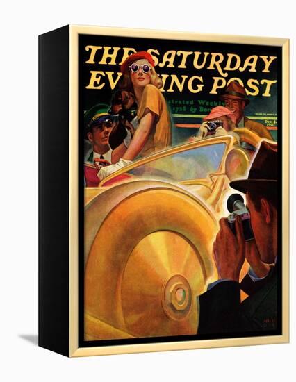 "Photo Opportunity," Saturday Evening Post Cover, December 4, 1937-Michael Dolas-Framed Premier Image Canvas