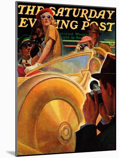 "Photo Opportunity," Saturday Evening Post Cover, December 4, 1937-Michael Dolas-Mounted Giclee Print