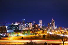 Downtown Portland Cityscape at the Night Time-photo ua-Framed Photographic Print