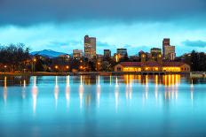 Downtown Portland Cityscape at the Night Time-photo ua-Framed Photographic Print