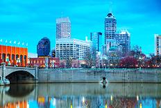 Downtown Portland Cityscape at the Night Time-photo ua-Photographic Print