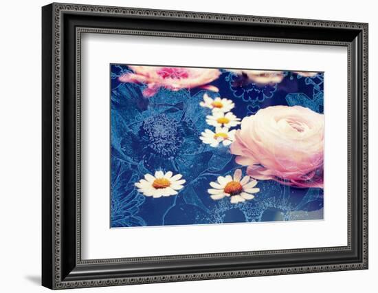 Photograph, Conceptual Layer Work of Buttercup, Daisy and Anemone Blossoms in Water-Alaya Gadeh-Framed Photographic Print