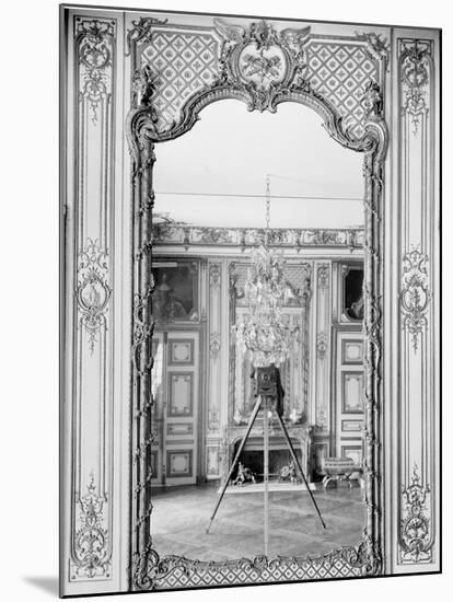 Photograph of a Mirror at the Chateau de Versailles with the Reflection of Giraudon's Camera-Adolphe Giraudon-Mounted Giclee Print