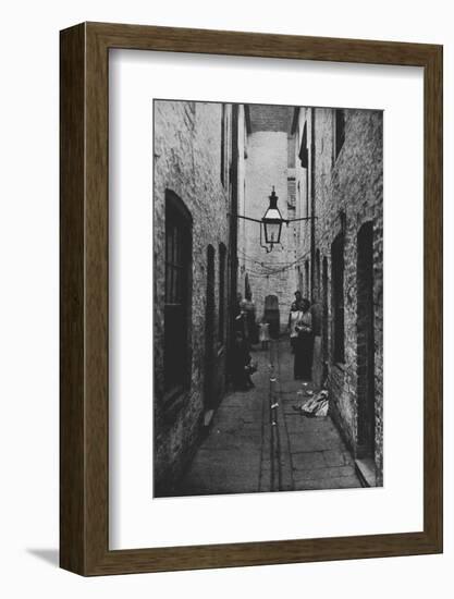 Photograph of a sunless Court in Liverpool recently closed by the Health Committee-Unknown-Framed Photographic Print