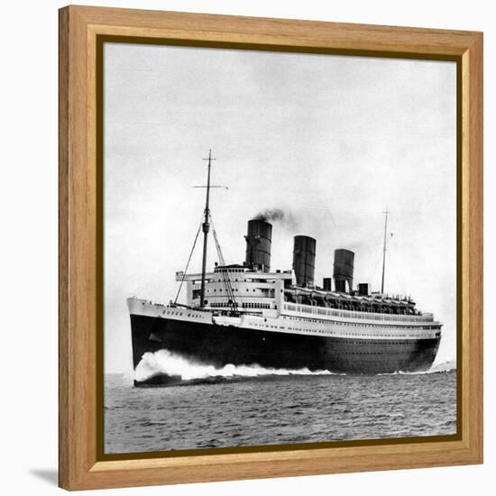 Photograph of the R.M.S. 'Queen Mary' on Sea Trials, Prior to Her Maiden Voyage, May 1936-null-Framed Premier Image Canvas