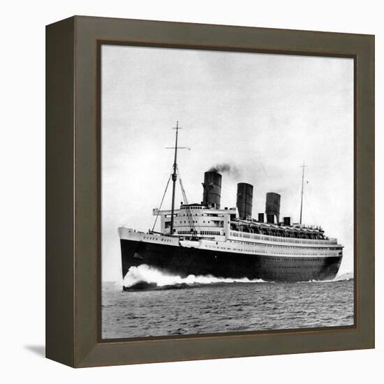 Photograph of the R.M.S. 'Queen Mary' on Sea Trials, Prior to Her Maiden Voyage, May 1936-null-Framed Premier Image Canvas