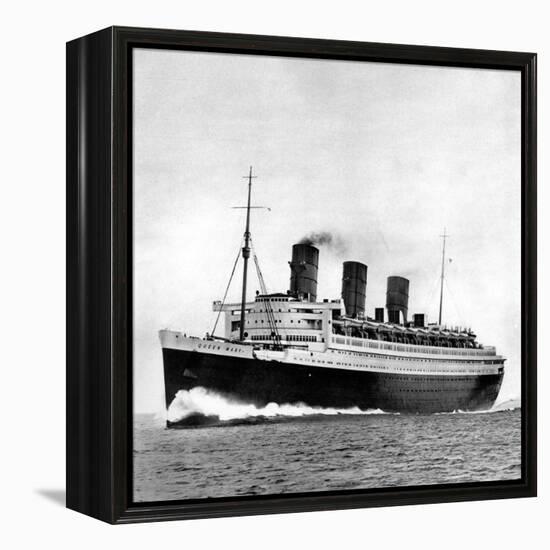 Photograph of the R.M.S. 'Queen Mary' on Sea Trials, Prior to Her Maiden Voyage, May 1936-null-Framed Premier Image Canvas