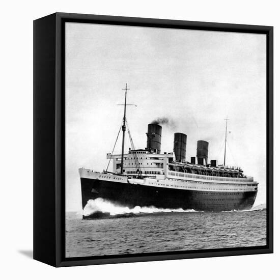 Photograph of the R.M.S. 'Queen Mary' on Sea Trials, Prior to Her Maiden Voyage, May 1936-null-Framed Premier Image Canvas