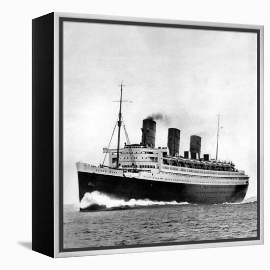 Photograph of the R.M.S. 'Queen Mary' on Sea Trials, Prior to Her Maiden Voyage, May 1936-null-Framed Premier Image Canvas