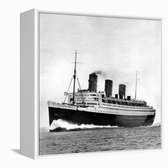 Photograph of the R.M.S. 'Queen Mary' on Sea Trials, Prior to Her Maiden Voyage, May 1936-null-Framed Premier Image Canvas
