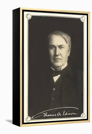 Photograph of Thomas Edison-null-Framed Stretched Canvas