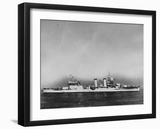 Photograph of USS "New Orleans" Which Was Constructed at Brooklyn Navy Yard-null-Framed Photographic Print