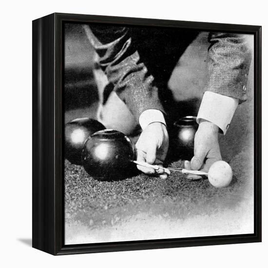 Photograph Showing the Measuring from a 'Jack' During a Game of Bowls, Britain, 1903-null-Framed Premier Image Canvas