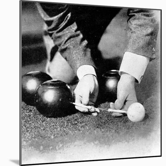 Photograph Showing the Measuring from a 'Jack' During a Game of Bowls, Britain, 1903-null-Mounted Photographic Print