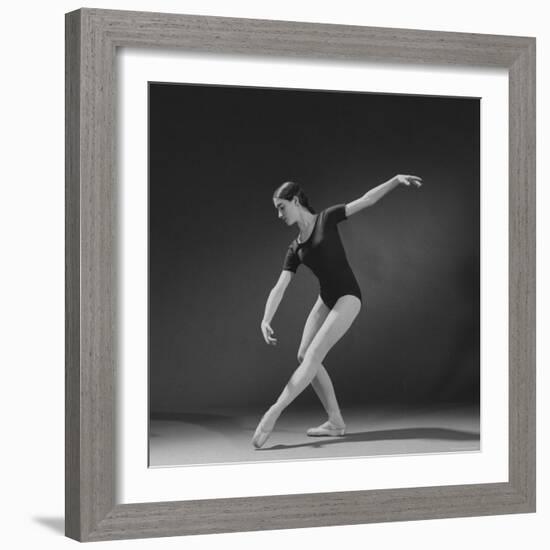 Photograph Taken Using a 4th Light Source on Ballerina Executing a "Croise En Avant" Movement-Henry Groskinsky-Framed Photographic Print