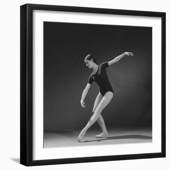 Photograph Taken Using a 4th Light Source on Ballerina Executing a "Croise En Avant" Movement-Henry Groskinsky-Framed Photographic Print