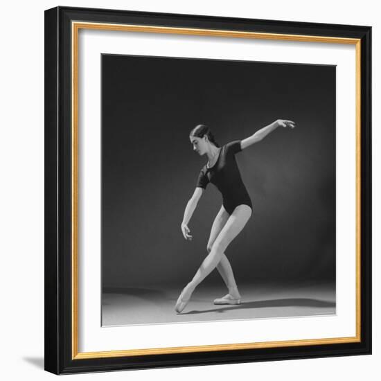 Photograph Taken Using a 4th Light Source on Ballerina Executing a "Croise En Avant" Movement-Henry Groskinsky-Framed Photographic Print