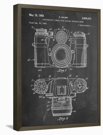 Photographic Camera Patent-null-Framed Stretched Canvas