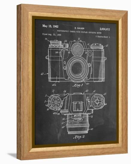 Photographic Camera Patent-null-Framed Stretched Canvas