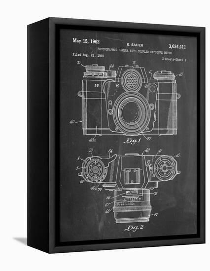 Photographic Camera Patent-null-Framed Stretched Canvas