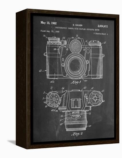 Photographic Camera Patent-null-Framed Stretched Canvas