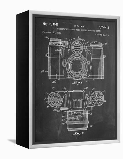 Photographic Camera Patent-null-Framed Stretched Canvas