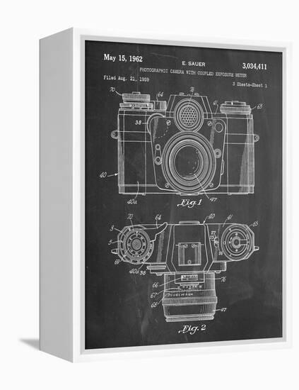 Photographic Camera Patent-null-Framed Stretched Canvas