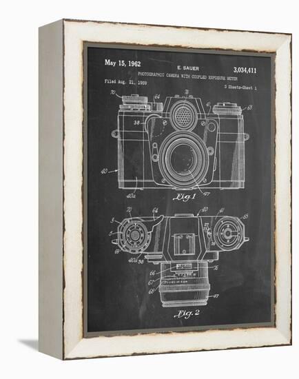 Photographic Camera Patent-null-Framed Stretched Canvas