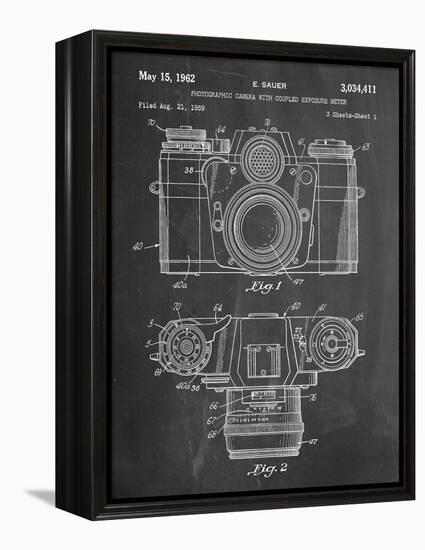 Photographic Camera Patent-null-Framed Stretched Canvas