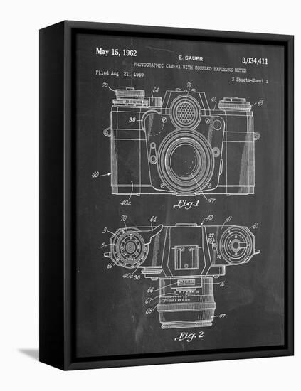 Photographic Camera Patent-null-Framed Stretched Canvas