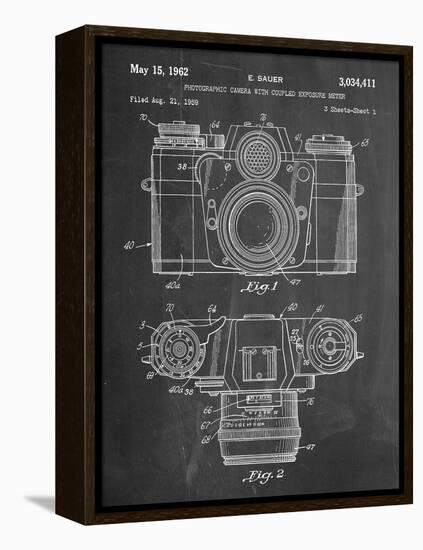 Photographic Camera Patent-null-Framed Stretched Canvas