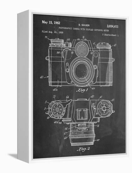 Photographic Camera Patent-null-Framed Stretched Canvas