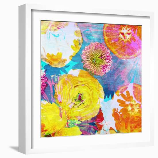 Photographic Layer Work Blossoms, Orange Fruits and Texture-Alaya Gadeh-Framed Photographic Print