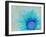 Photographic Layer Work of a Gerber Daisy with Textureand Floral Ornaments in Blue and Green Tones-Alaya Gadeh-Framed Photographic Print