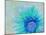 Photographic Layer Work of a Gerber Daisy with Textureand Floral Ornaments in Blue and Green Tones-Alaya Gadeh-Mounted Photographic Print