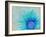 Photographic Layer Work of a Gerber Daisy with Textureand Floral Ornaments in Blue and Green Tones-Alaya Gadeh-Framed Photographic Print