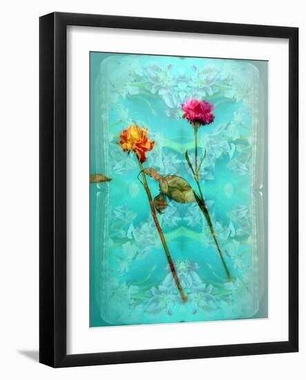 Photographic Layer Work of Two Flowers and Ornament from Flowers-Alaya Gadeh-Framed Photographic Print