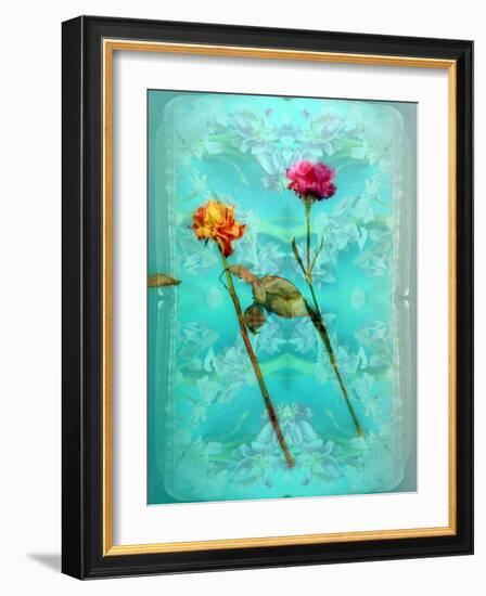 Photographic Layer Work of Two Flowers and Ornament from Flowers-Alaya Gadeh-Framed Photographic Print