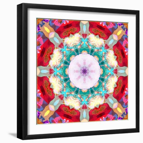 Photographic Mandala from Flowers-Alaya Gadeh-Framed Photographic Print