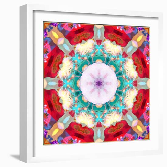 Photographic Mandala from Flowers-Alaya Gadeh-Framed Photographic Print