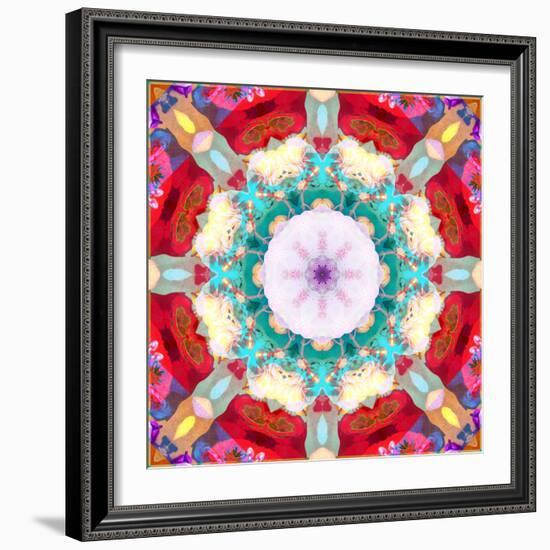 Photographic Mandala from Flowers-Alaya Gadeh-Framed Photographic Print