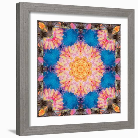 Photographic Mandala Ornament from Flowers-Alaya Gadeh-Framed Photographic Print