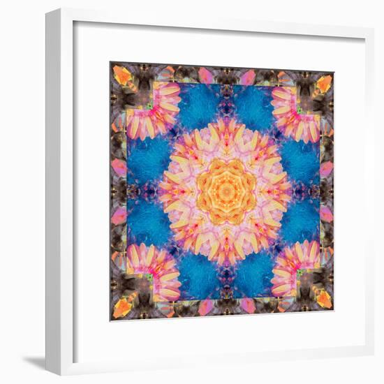 Photographic Mandala Ornament from Flowers-Alaya Gadeh-Framed Photographic Print