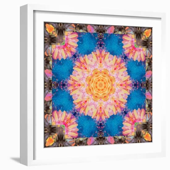 Photographic Mandala Ornament from Flowers-Alaya Gadeh-Framed Photographic Print