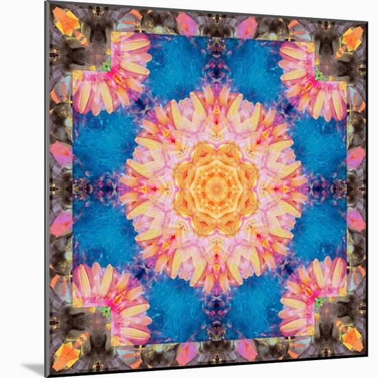 Photographic Mandala Ornament from Flowers-Alaya Gadeh-Mounted Photographic Print