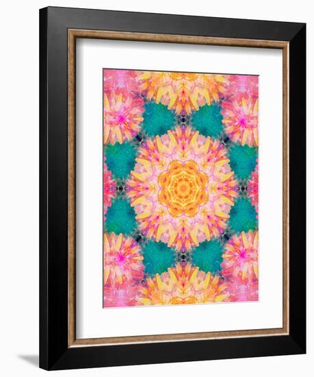 Photographic Mandala Ornament from Flowers-Alaya Gadeh-Framed Photographic Print