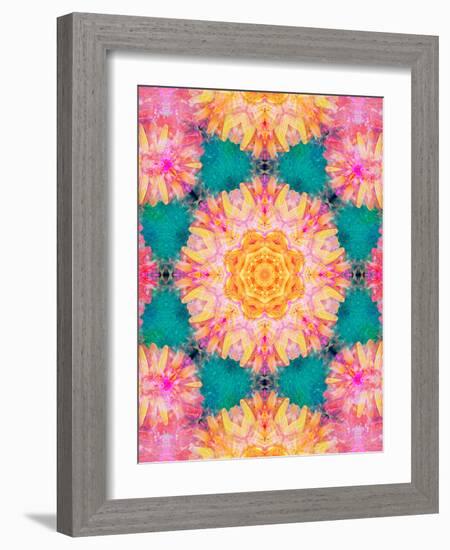 Photographic Mandala Ornament from Flowers-Alaya Gadeh-Framed Photographic Print