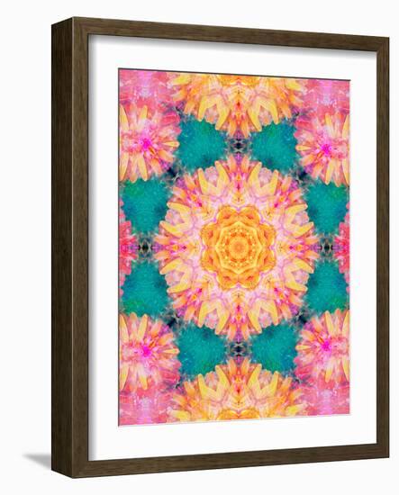 Photographic Mandala Ornament from Flowers-Alaya Gadeh-Framed Photographic Print