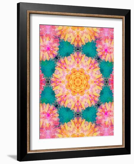 Photographic Mandala Ornament from Flowers-Alaya Gadeh-Framed Photographic Print