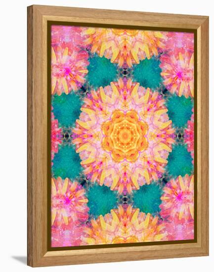 Photographic Mandala Ornament from Flowers-Alaya Gadeh-Framed Premier Image Canvas